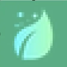 放大的绿叶图标