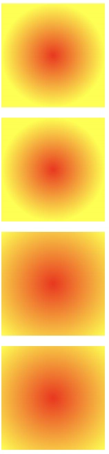 radial-gradient() 使用不同的尺寸关键字