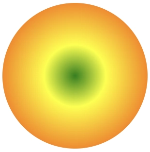 radial-gradient() 使用多个颜色停止点