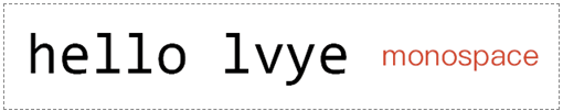 monospace