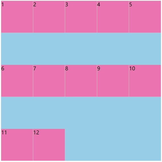多行时使用align-content:space-between;