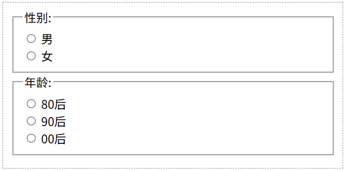name 属性用于单选按钮