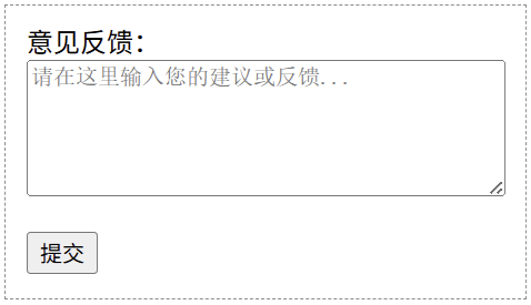 placeholder 用于 textarea 元素
