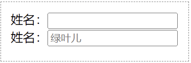 HTML单行文本框的placeholder属性