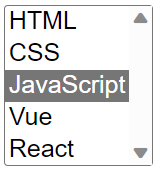 HTML option标签使用selected属性