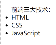 文本不能直接放在ul元素内