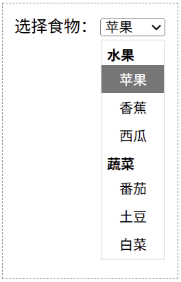 点击下拉列表时的页面效果