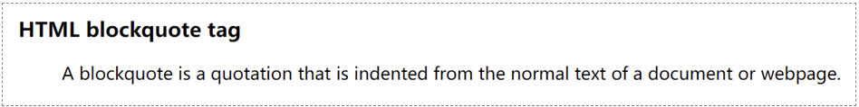 HTML blockquote标签属性