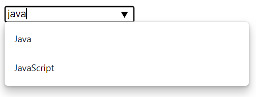 HTML datalist输入内容的效果