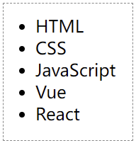 HTML li标签用于无序列表