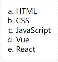 HTML ol标签type属性
