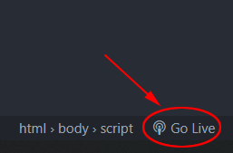 VSCode Go Live 按钮