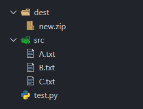 Python zipfile 压缩多个文件