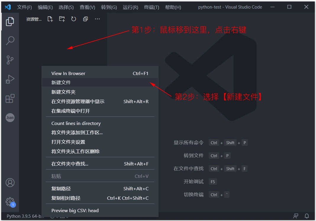 VSCode 创建 Python 文件