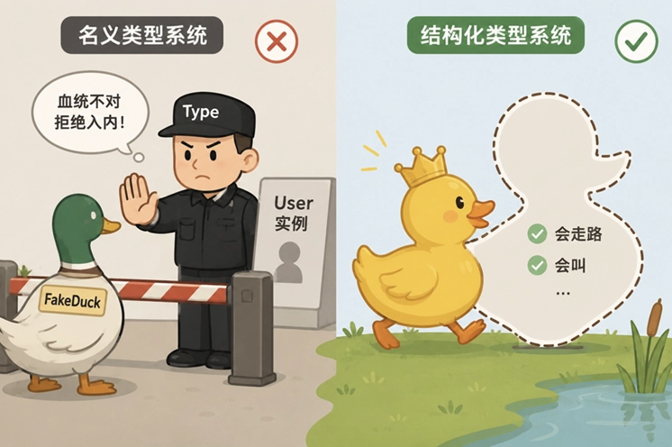 名义类型系统 vs 结构化类型系统